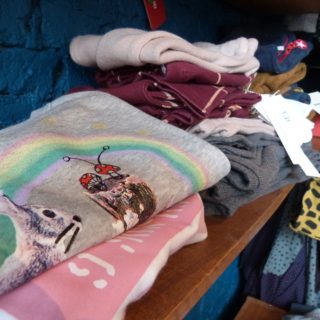 different pile of clothes